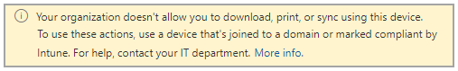 Sharepoint Online users are not able to download print or sync