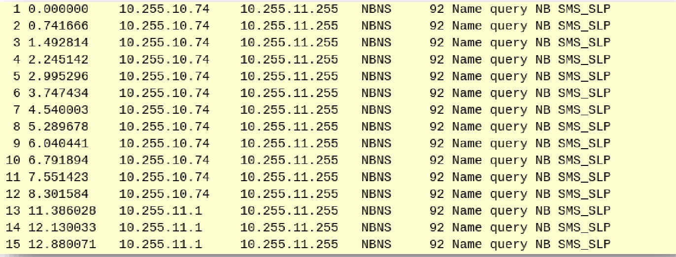 WireShark check for NetBIOS traffic